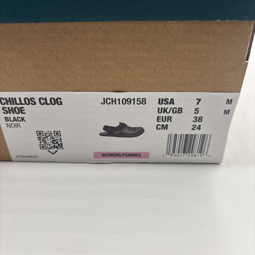Chaco Chillos Clogs Black Women's Size 7 Slip-On Comfort Foam Sandals New - Picture 2 of 11